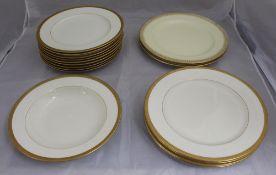 Collection of Early 20th c. Royal Worcester White & Gold Plates