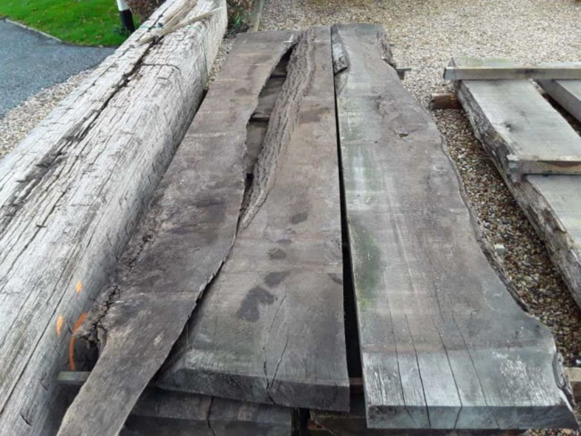 5 x Hardwood Air Dried Sawn Waney Edge/ Live Edge Timber English Ash Boards / Slabs - Image 5 of 6