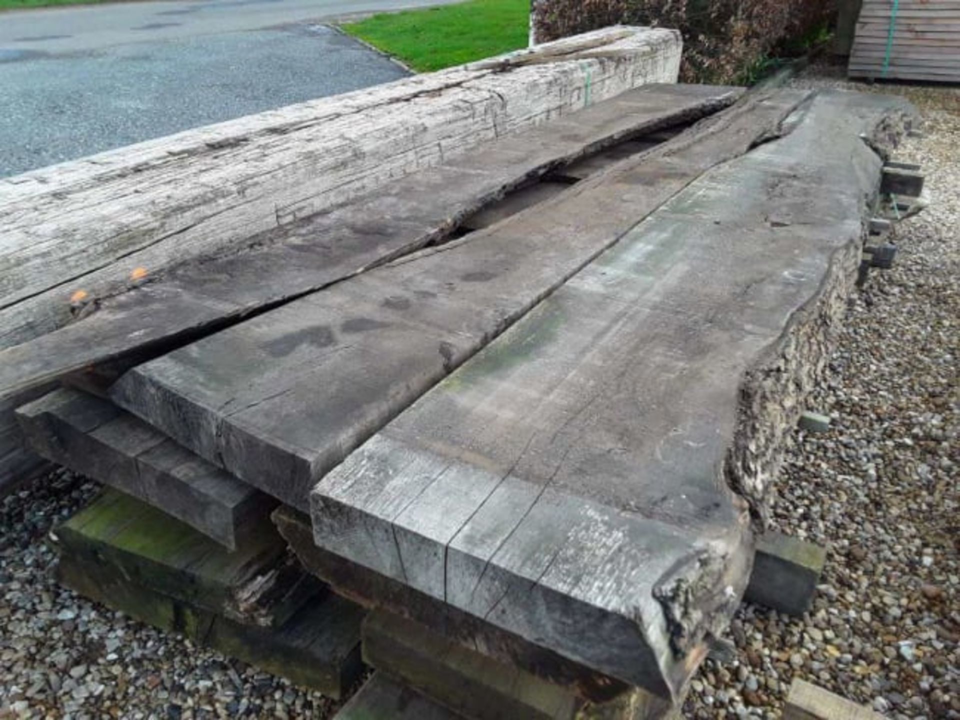 5 x Hardwood Air Dried Sawn Waney Edge/ Live Edge Timber English Ash Boards / Slabs - Image 3 of 6