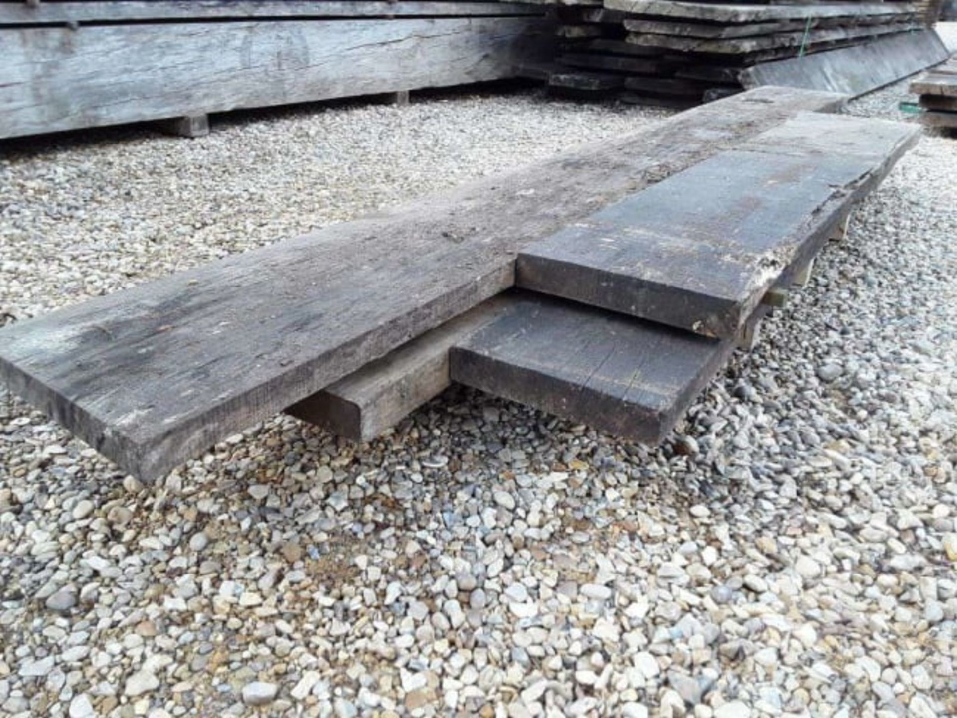 6 x Hardwood Timber Air Dried Sawn English Oak Slabs / Boards - Image 6 of 6