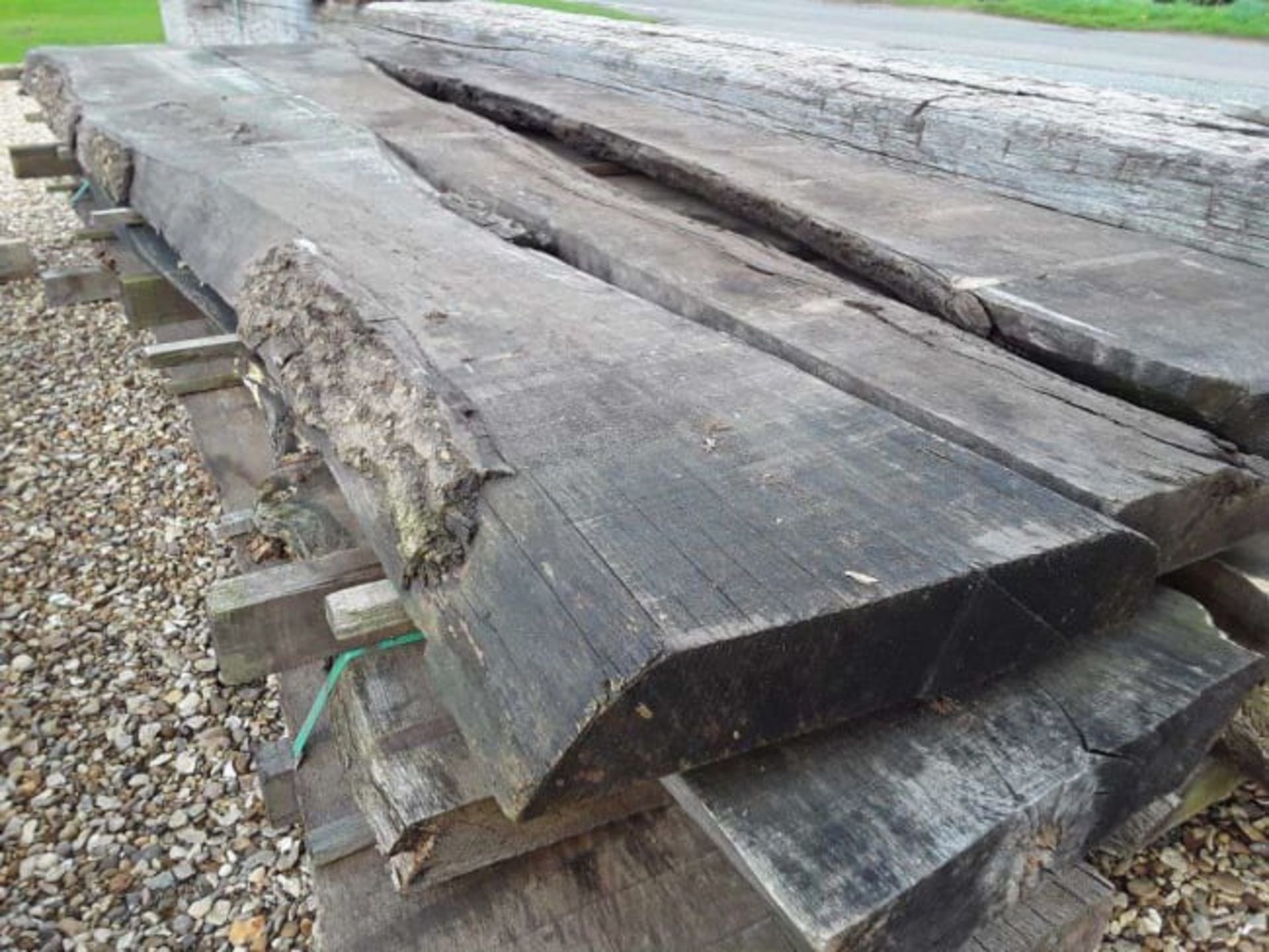 5 x Hardwood Air Dried Sawn Waney Edge/ Live Edge Timber English Ash Boards / Slabs - Image 4 of 6