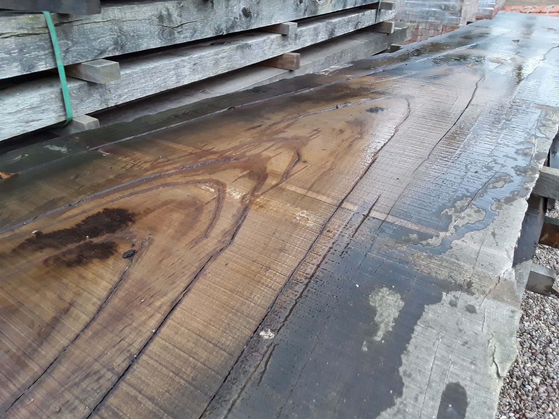 Hardwood Air Dried Sawn English Chestnut Waney Edge/ Live Edge Slab/ Table Top - Image 7 of 7