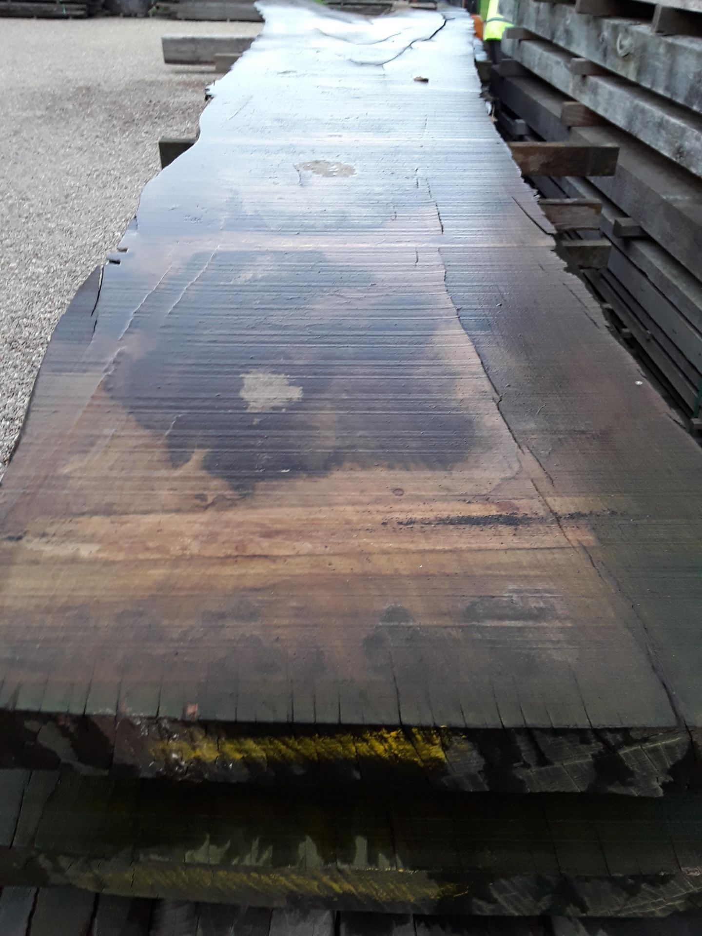 Hardwood Air Dried Sawn English Chestnut Waney Edge/ Live Edge Slab/ Table Top - Image 5 of 9