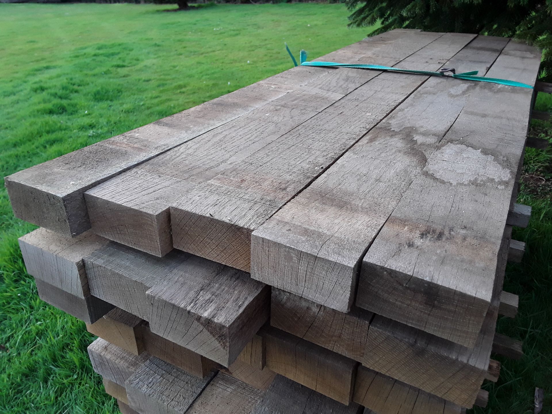 50 x Hardwood Air Dried Sawn English Oak Posts - Image 2 of 7