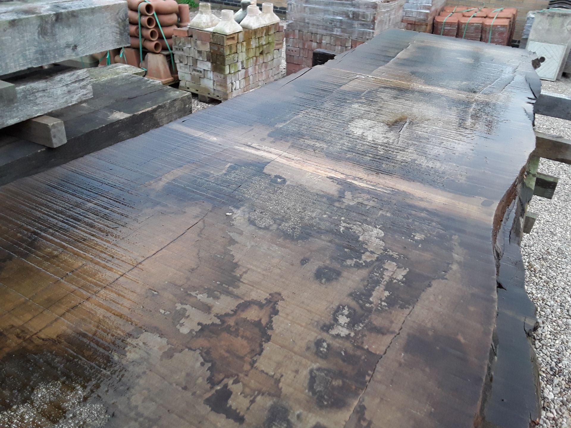 Hardwood Air Dried Sawn English Chestnut Waney Edge/ Live Edge Slab/ Table Top - Image 3 of 9