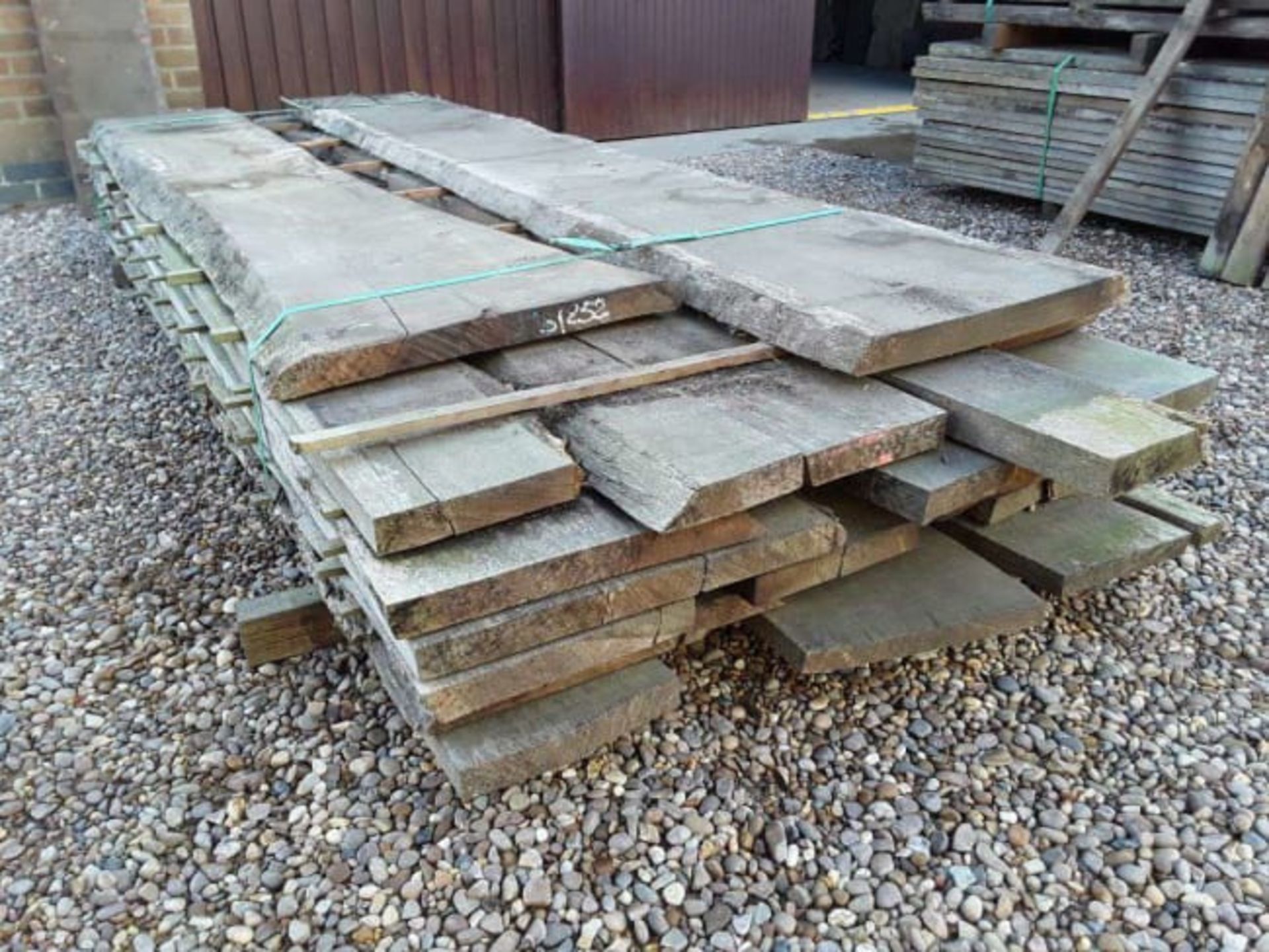 19 x Hardwood Timber Air Dried Sawn Waney Edge/ Live Edge English Oak Slabs/ Boards