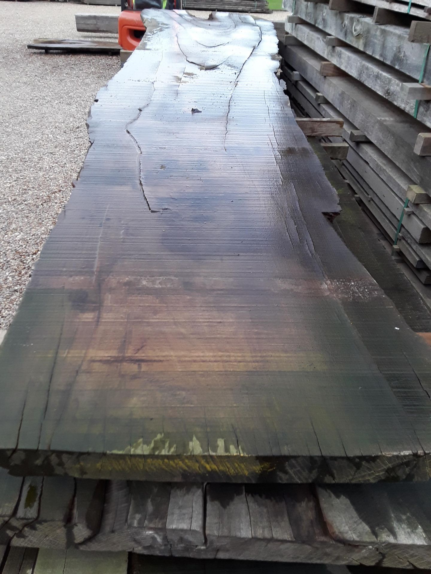 Hardwood Air Dried Sawn English Chestnut Waney Edge/ Live Edge Slab/ Table Top - Image 5 of 7