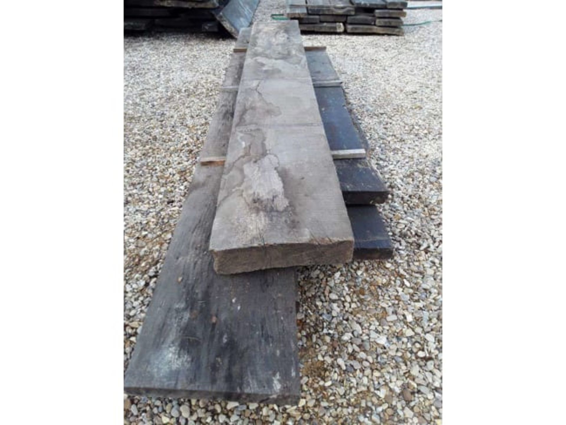 6 x Hardwood Timber Air Dried Sawn English Oak Slabs / Boards - Image 5 of 6