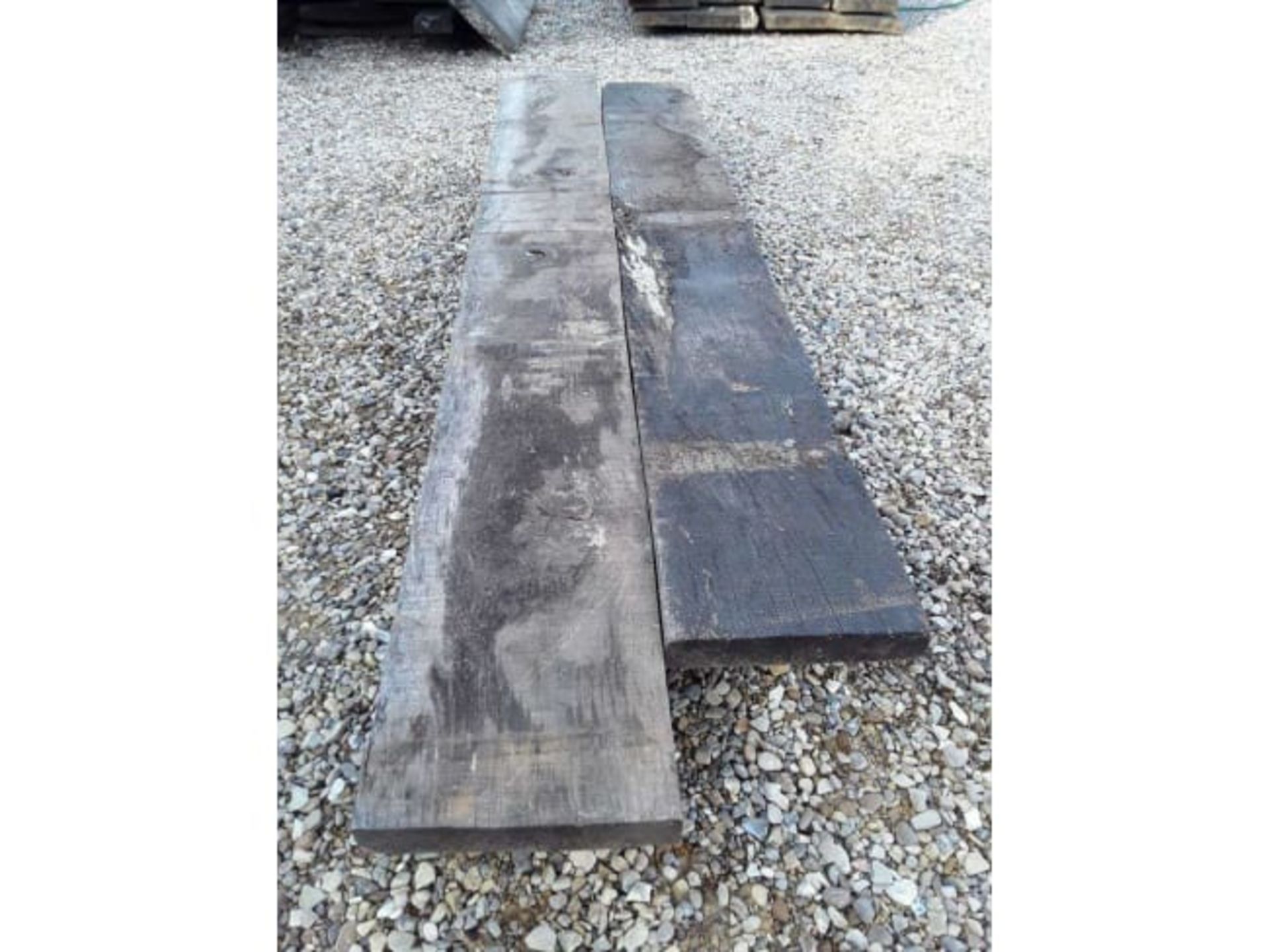 6 x Hardwood Timber Air Dried Sawn English Oak Slabs / Boards - Image 2 of 6