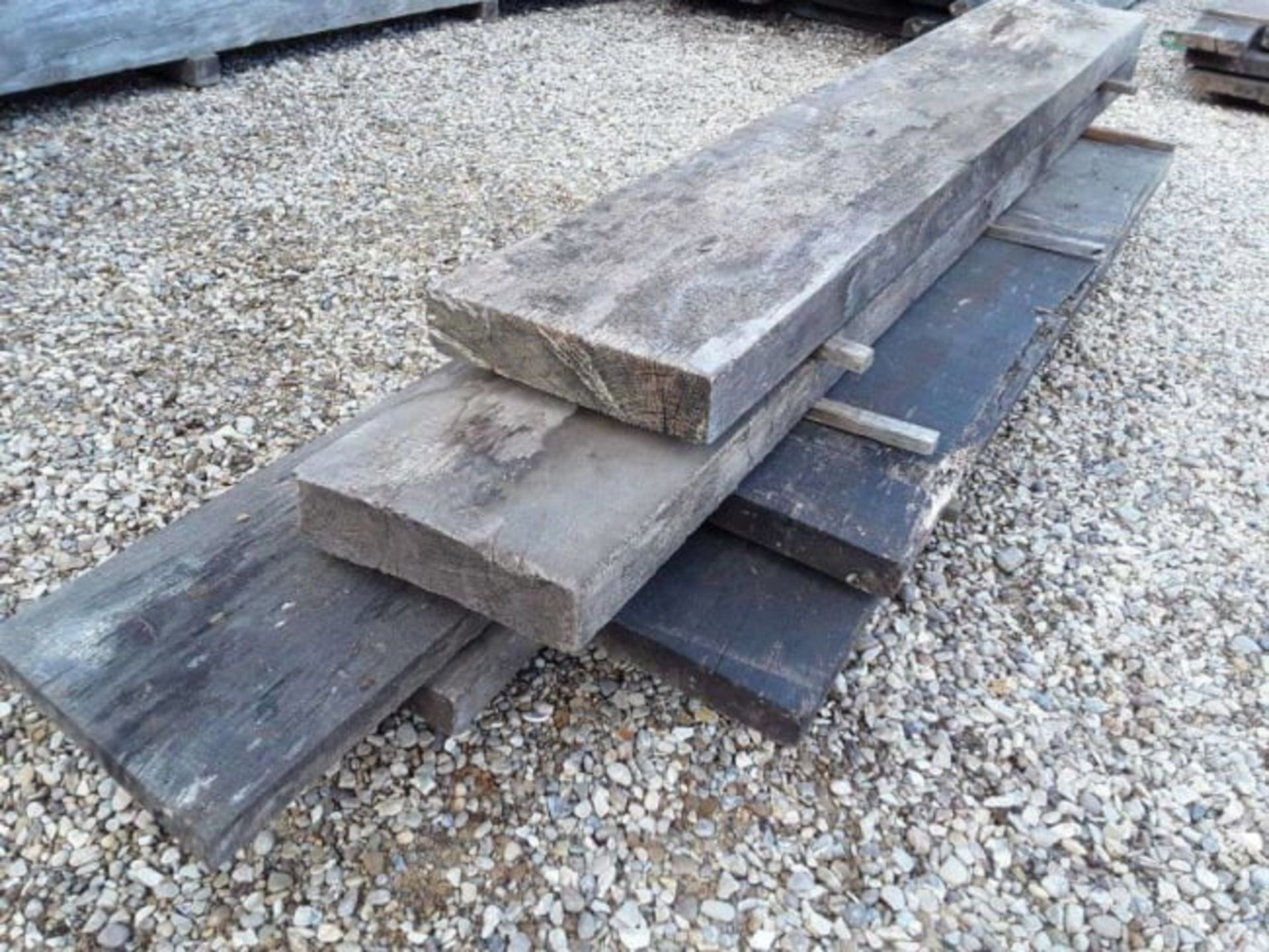 6 x Hardwood Timber Air Dried Sawn English Oak Slabs / Boards - Image 3 of 6