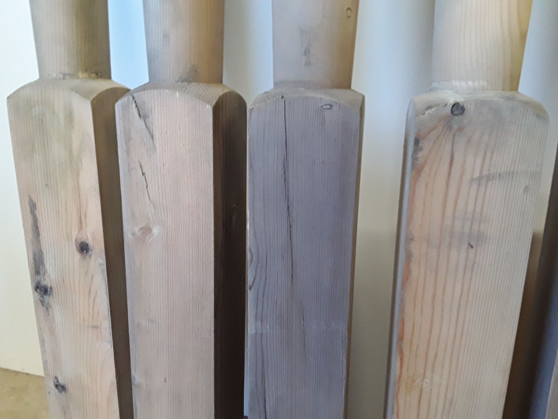 8 x Treated Softwood Decking Newel Posts With Ball Cap ( Rejects ) - Image 7 of 9