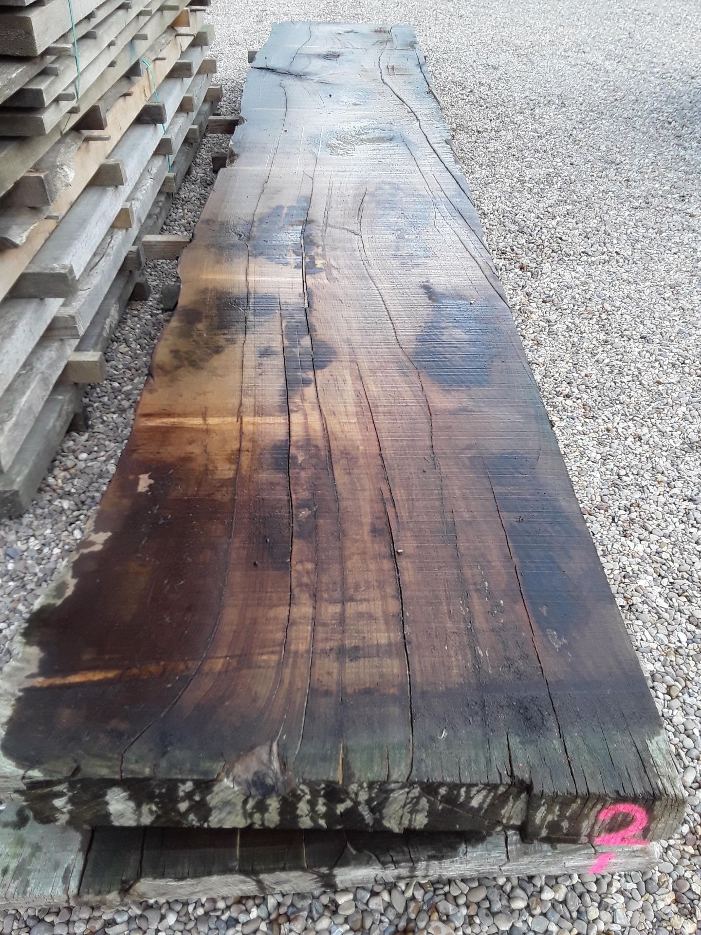 Hardwood Air Dried Sawn English Chestnut Waney Edge/ Live Edge Slab/ Table Top