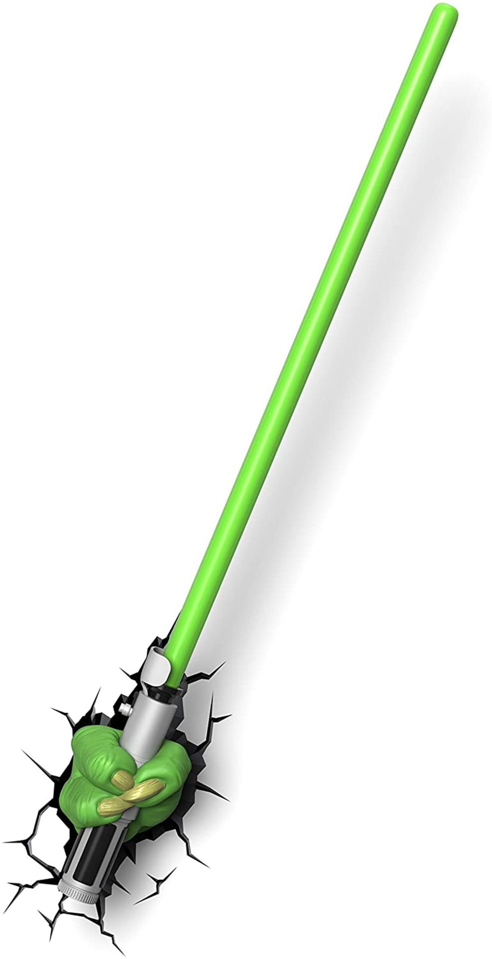 (7M) Lot RRP £120. 4x Star Wars Yoda Hand With Light Sabre 3D Deco Light RRP £30 Each. (All Units A