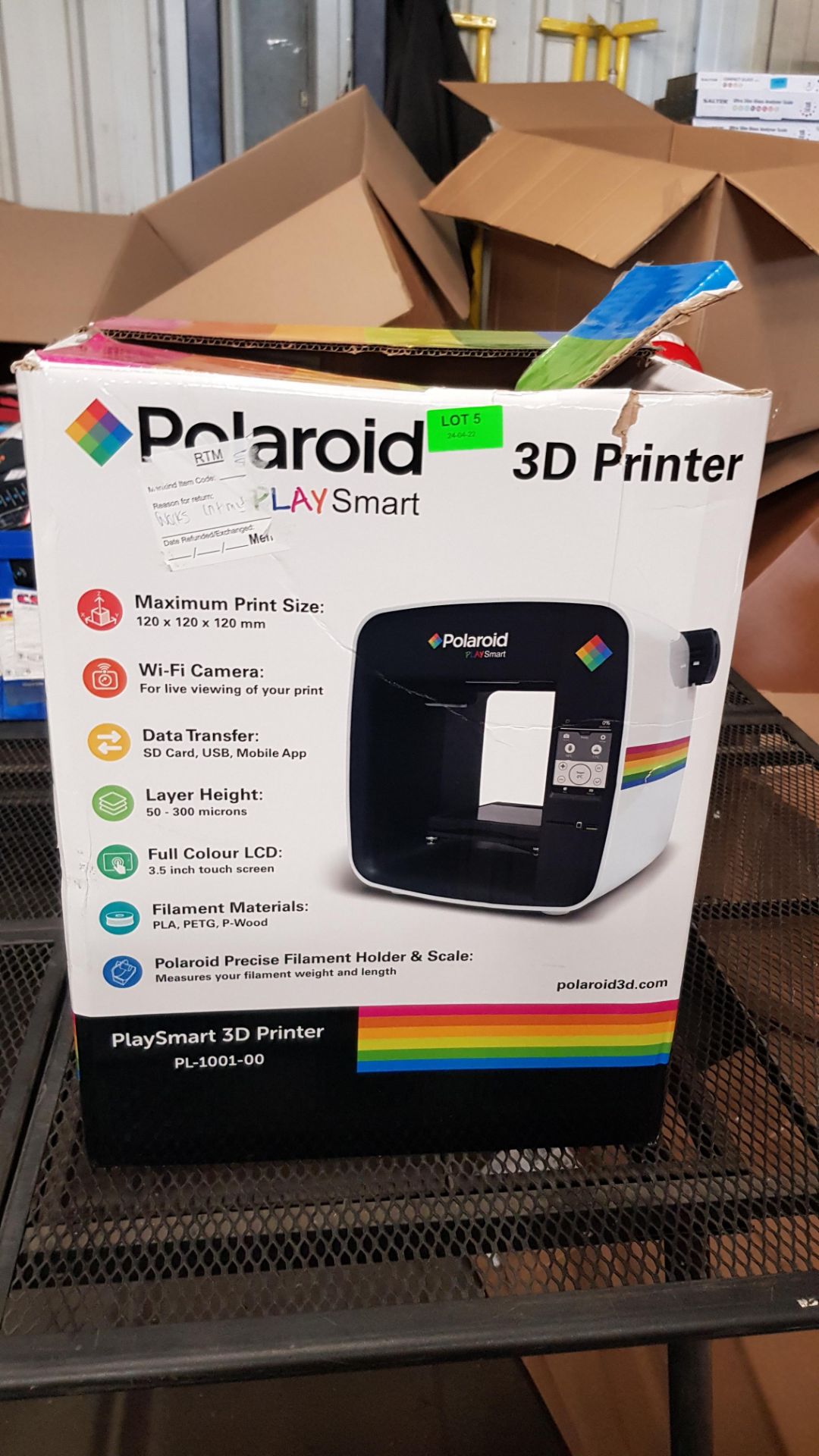 (R8) RRP £499. Polaroid Play Smart 3D Printer PL-1001-00. Maximum Print Size: (120x 120x 120cm). Wi - Image 3 of 16
