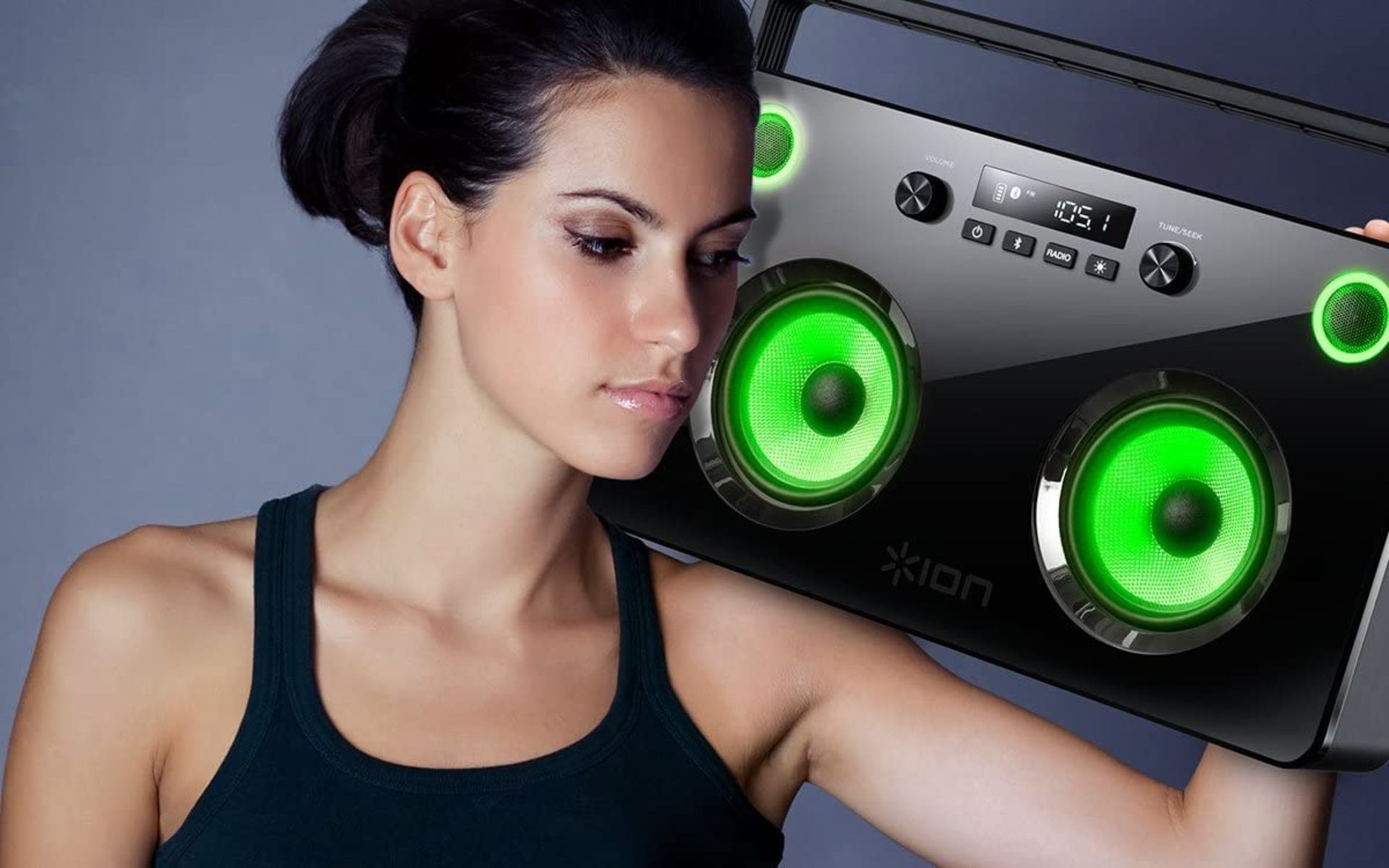 (R8) RRP £149.99. ION Spectraboom Stereo Wireless Boombox With Lighted Speakers. (Unit Has Return - Image 3 of 4