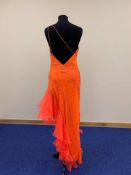 Orange prom, pageant dress