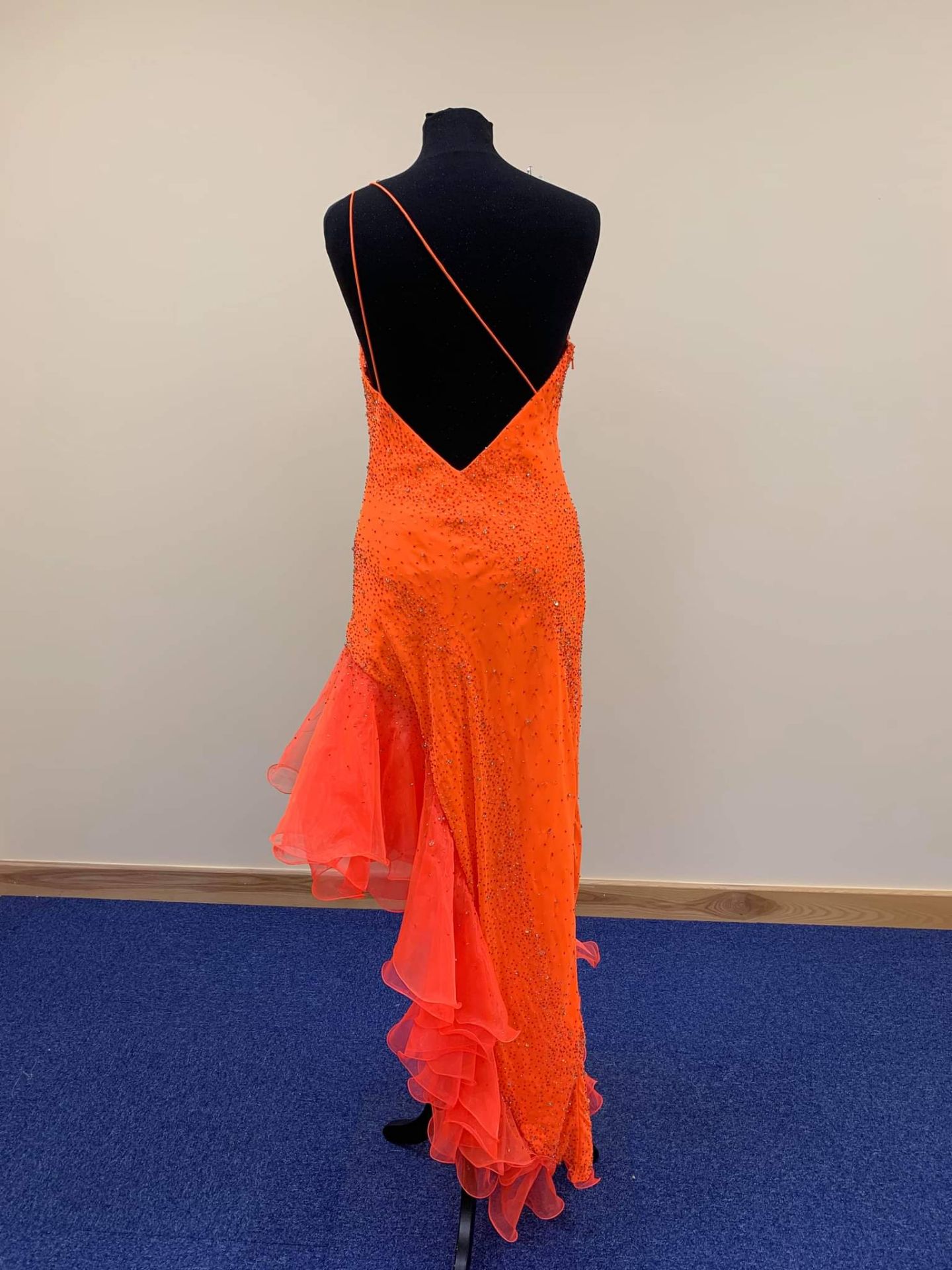 Orange prom, pageant dress