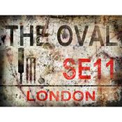 The Oval Home of Cricket Retro- Iconic London Street Signs