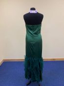 Dark green prom dress