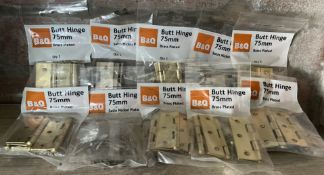 Lot of New B&Q Butt Hinge Sets