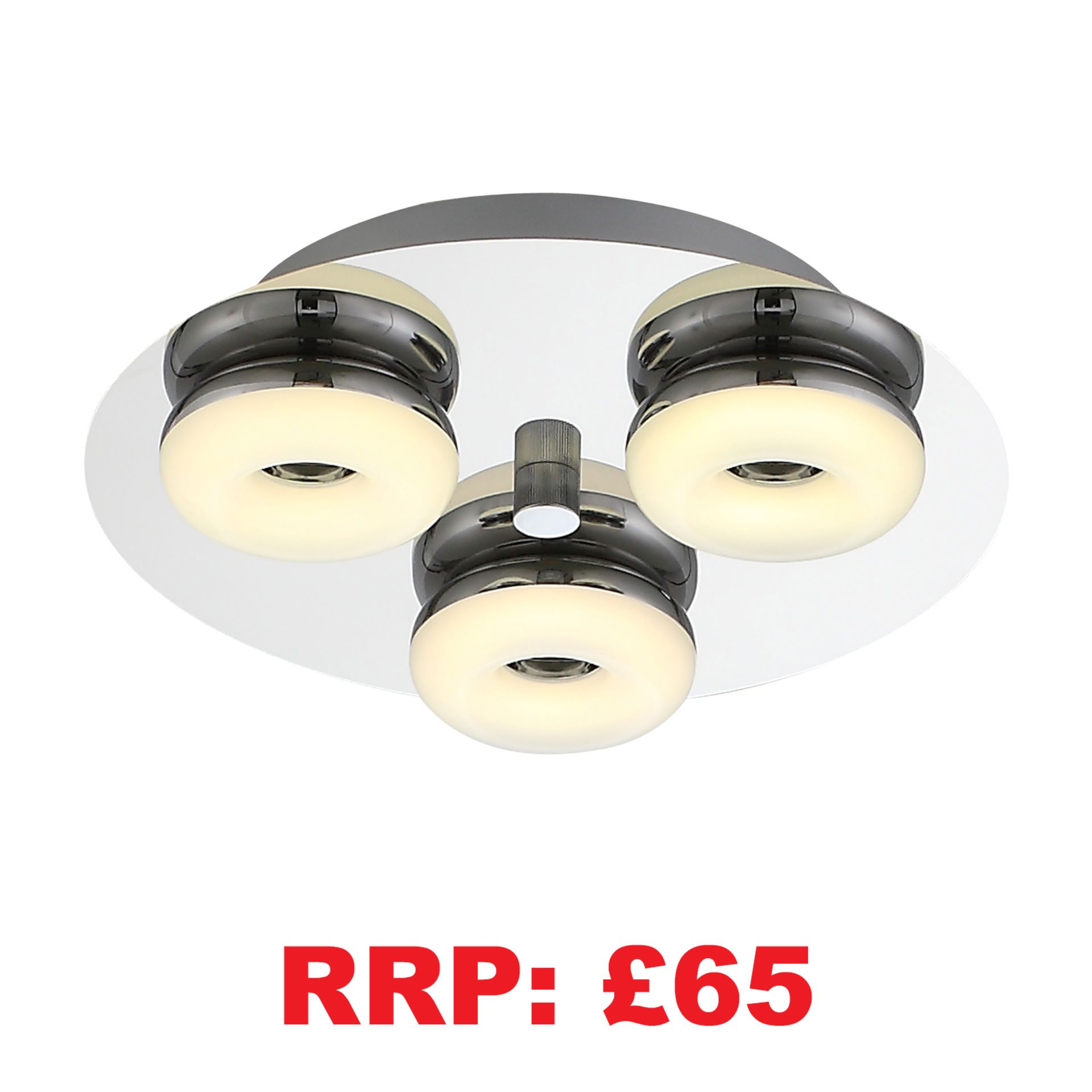 Modern Led Bathroom Ceiling Light 3 Lights RRP: £65