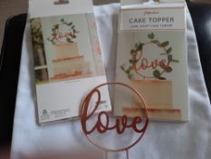 Cake topper - metal. Box of 12