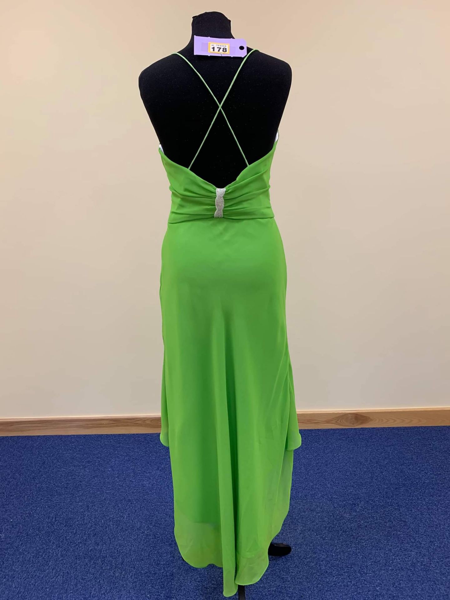 Bright green prom, pageant dress - Image 3 of 4