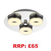 Modern Led Bathroom Ceiling Light 3 Lights RRP: £65