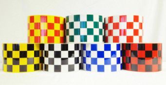 New Red/Yellow Reflective Chequered Tape 100mm*45m Roll