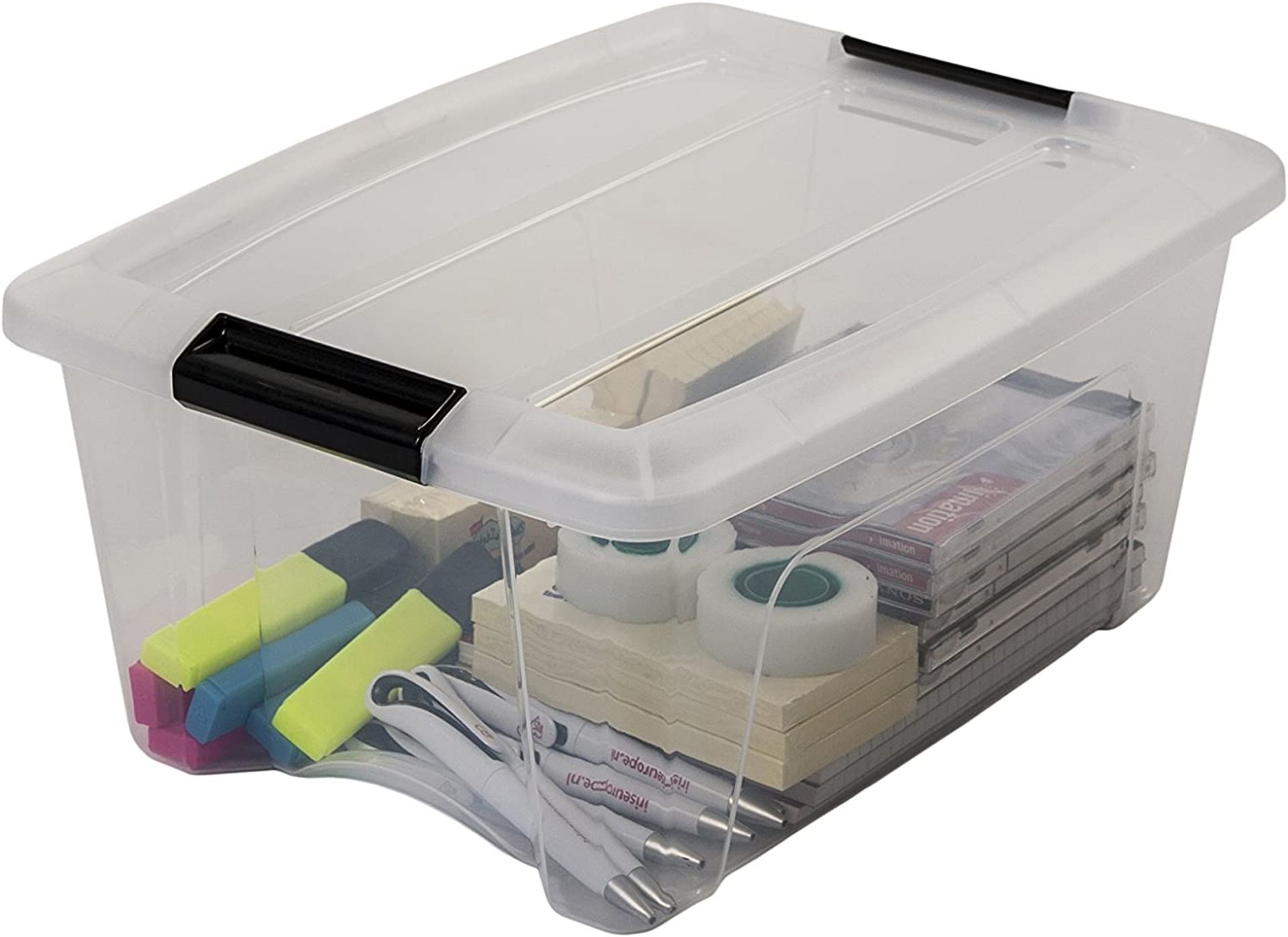 1 Pallet - 48 Packs of 3 x 15Lt Transparent Storage Box - Clear Lid - Ref No 10 - Image 3 of 6