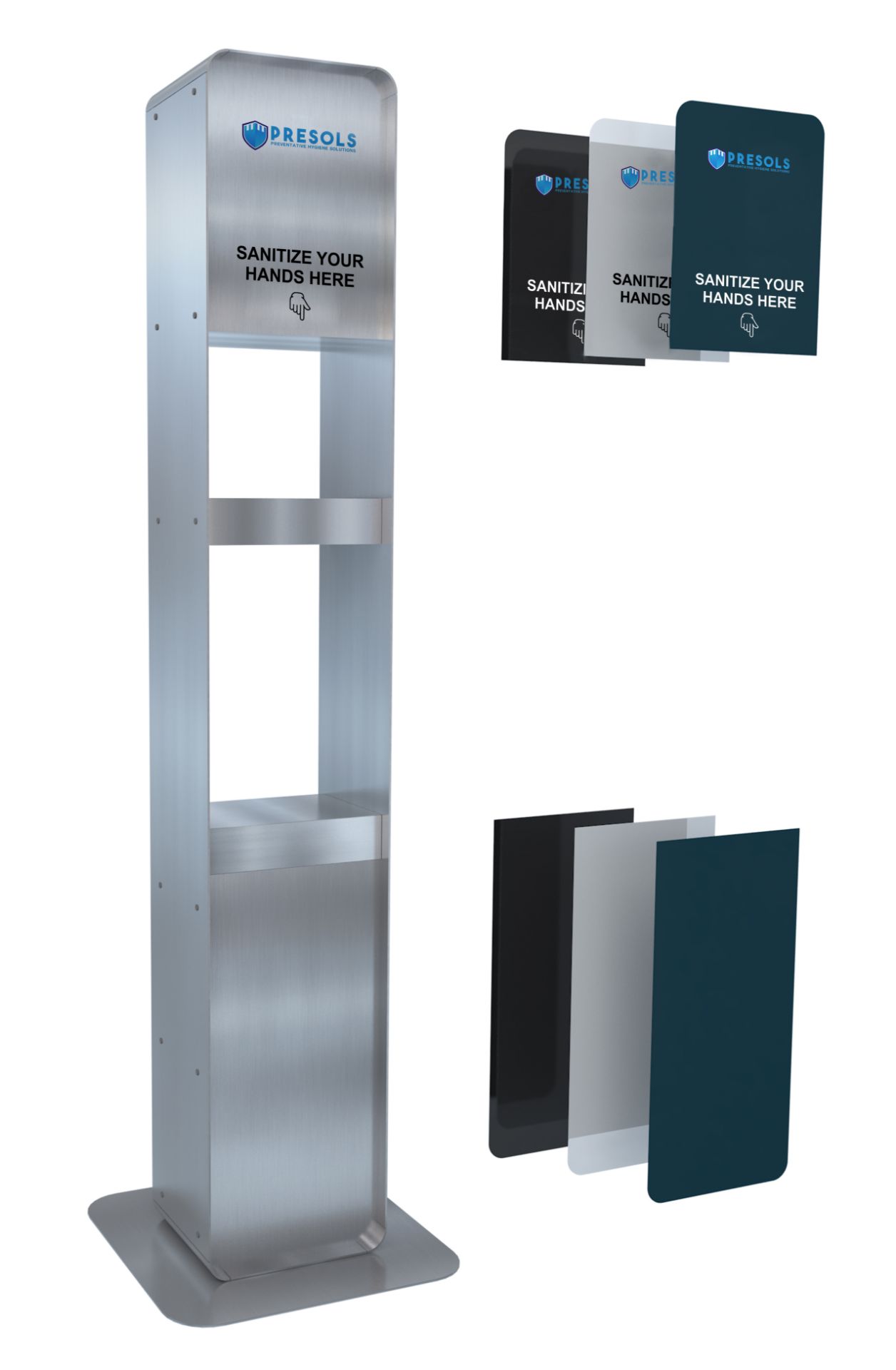Presols Free Standing Sanitisation Station | Sensor Based Automatic Dispenser | Stainless Steel - Image 5 of 6