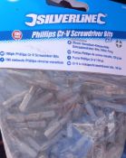 Pack of 100 Brand New Phillips Screwdriver Bits