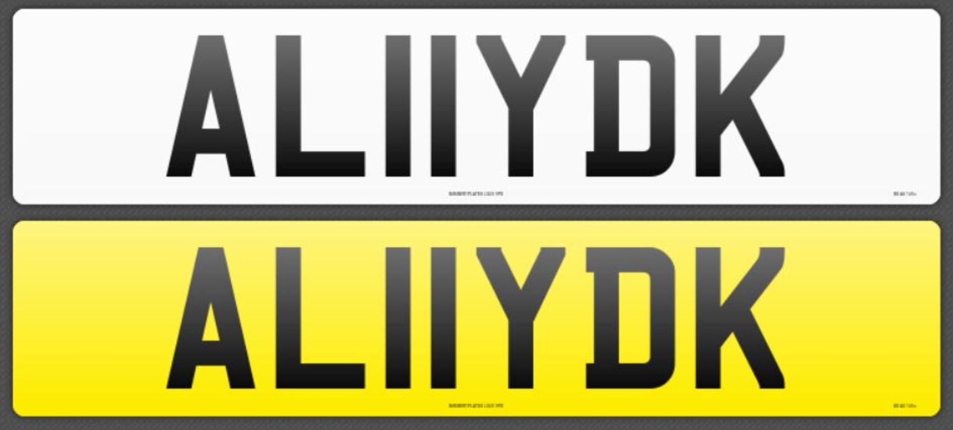 "Al11 YDK" (Ali) Private Number Plate, Currently On Retention!