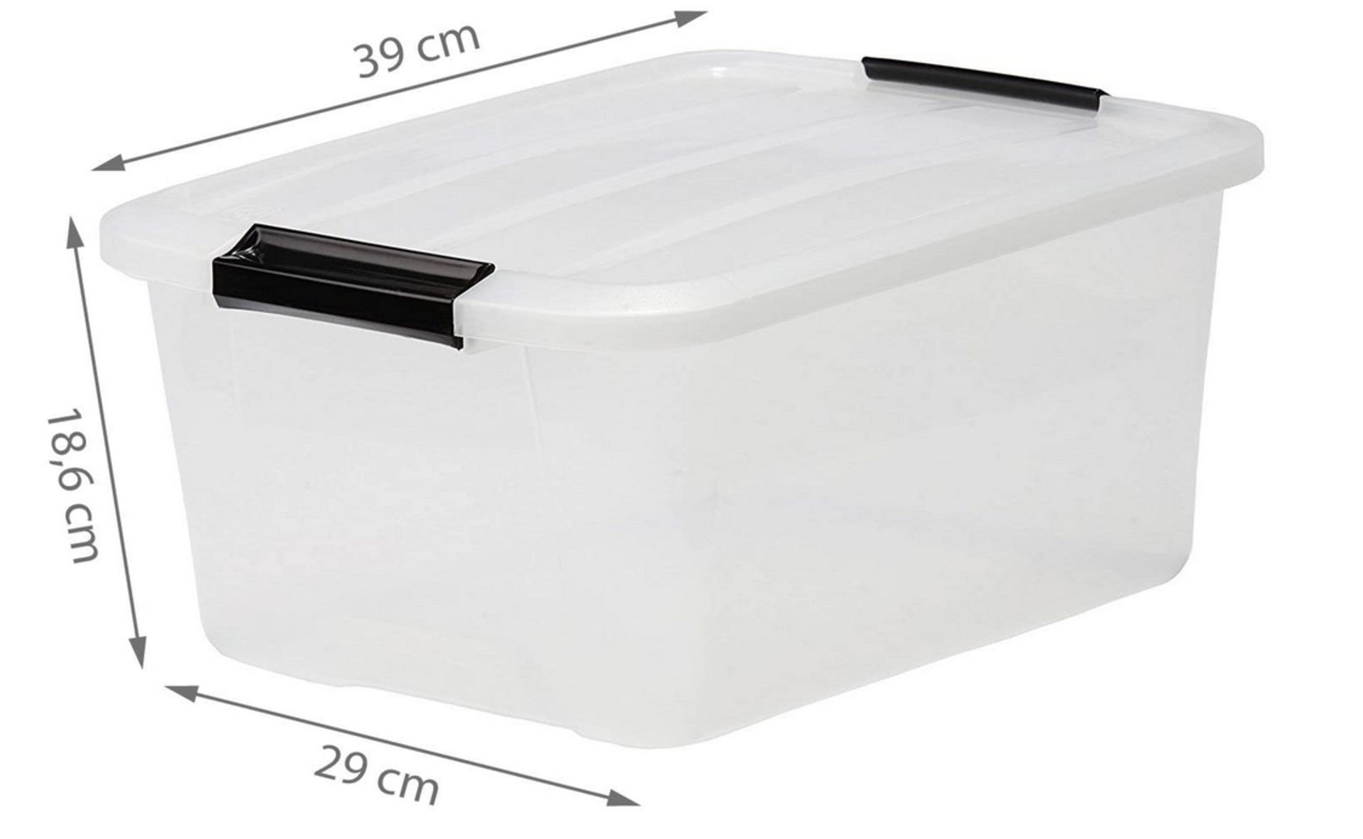 1 Pallet - 48 Packs of 3 x 15Lt Transparent Storage Box - Clear Lid - Ref No7 - Image 5 of 8