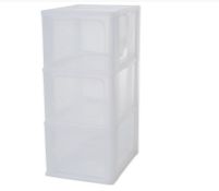 1 Pallet - 21 Packs of 1 x Plastic Organiser Chest - 3X13Lt - Ref No 16