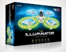 (9F) Lot RRP £485. 19x Red 5 Items. 6x The Illuminator Light Up Drone. RRP £35 Each. 7x Remote Cont