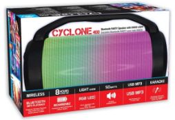 (8A) Lot RRP £30. 3x iDance Cyclone 400 Bluetooth Party Speaker With Disco Light RRP £30 Each. (Uni