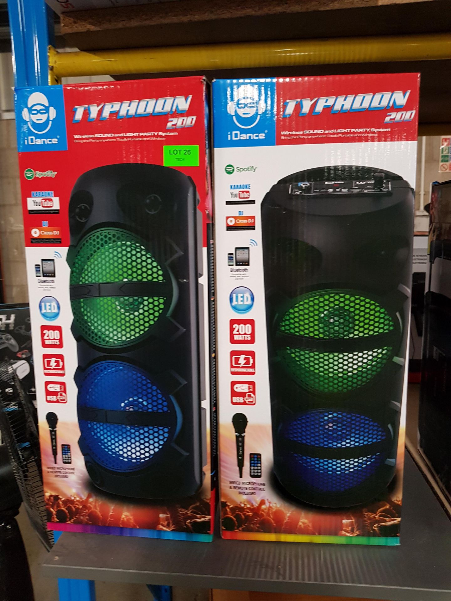 (8A) Lot RRP £118. 2x iDance Typhoon 200 Wireless Sound And Light Party System RRP £59 Each. (Units - Image 4 of 4