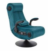 RRP £299.99. X Rocker Deluxe 4.1 Chenille Audio Gaming Pedestal (Teal). 4.1 Headrest And Seat Mount
