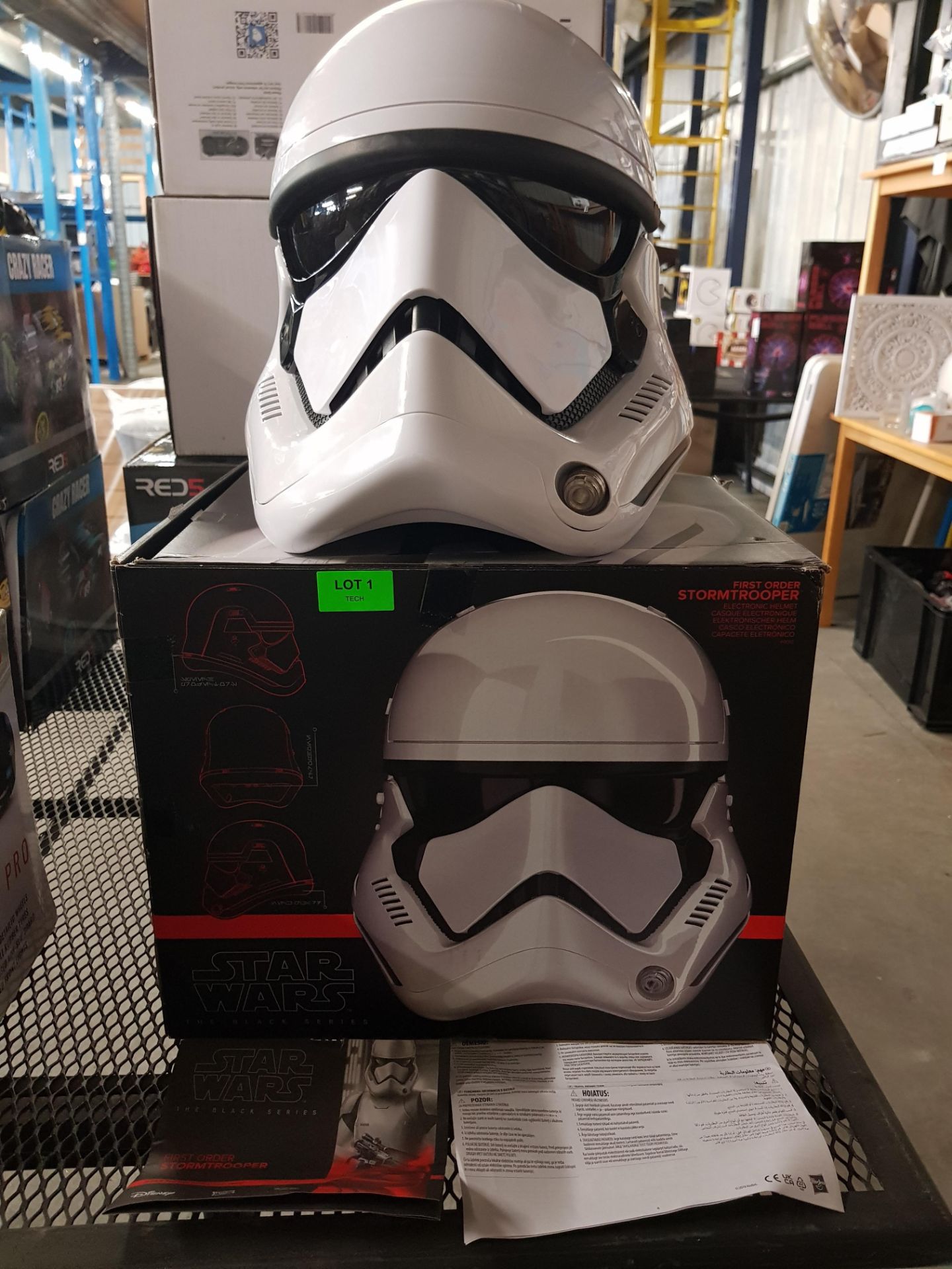 (R8) RRP £107.99. Star Wars The Black Series First Order Stormtrooper Premium Electronic Helmet. (U - Image 5 of 7