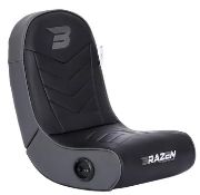 RRP £99.99. Brazen Stingray 2.0 Surround Sound Gaming Chair (Black / Grey). 2.0 Surround Sound, Flo