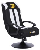 RRP £149. Brazen Stag 2.1 Bluetooth Surround Sound Gaming Chair (Black / White). BraZen Stag 2.1 B
