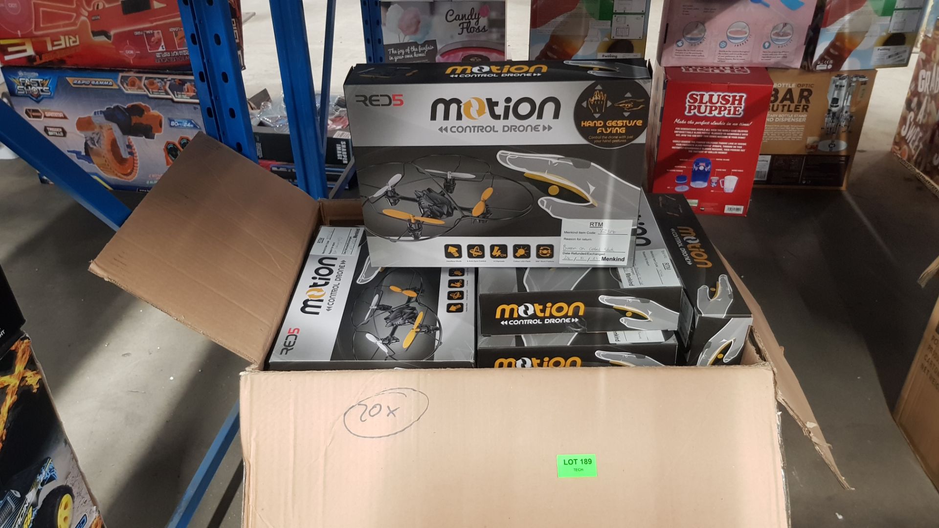 (7J) Lot RRP £600. 20x Red5 Motion Control Drone (Yellow/Black) RRP £30 Each. (Units Have Return T - Image 3 of 3