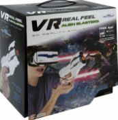 (7A) Lot RRP £156. 4x VR Real Feel 3D Reality RRP £39 Each. (3x Racing, 1x Alien Blasters). (Units