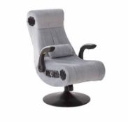 RRP £299.99. X Rocker Deluxe 4.1 Chenille Audio Gaming Pedestal (Silver). 4.1 Headrest And Seat Mou