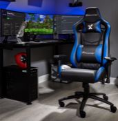 RRP £199.99. X-Rocker Merlin PC Gaming Chair (Blue). For The Ultimate Home Racing Experience, The X