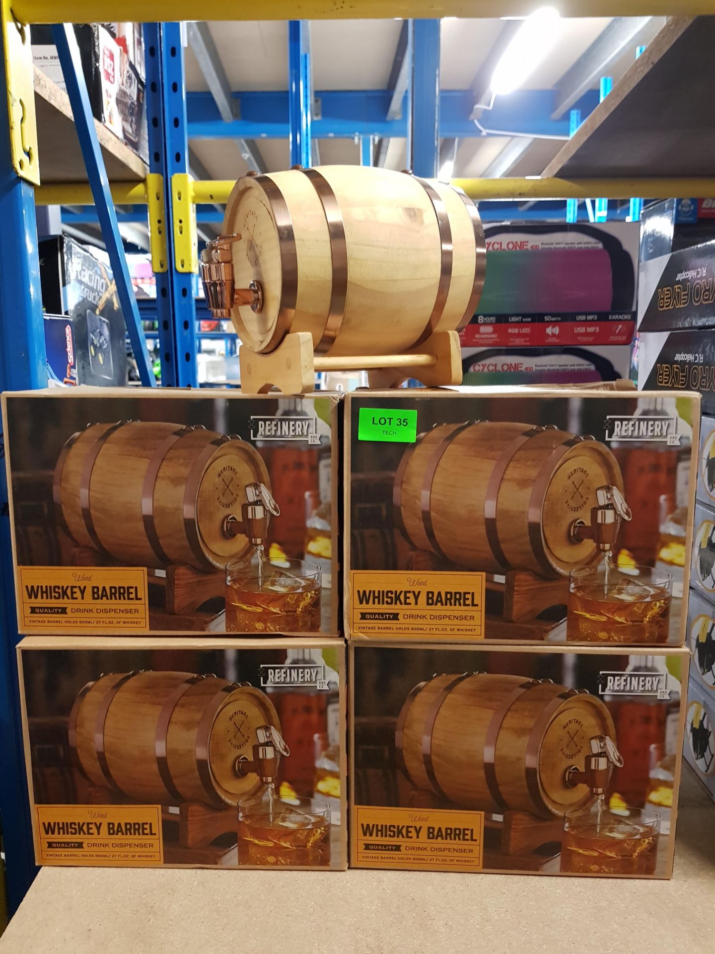 (8H) Lot RRP £125. 5x Refinery & Co Wood Whiskey Barrel Quality Drink Dispenser RRP £25 Each. (1x - Image 6 of 7