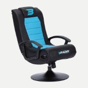 RRP £139. Brazen Fusion Bluetooth Surround Sound Gaming Chair (Black / Blue). Truly Immersive Gami