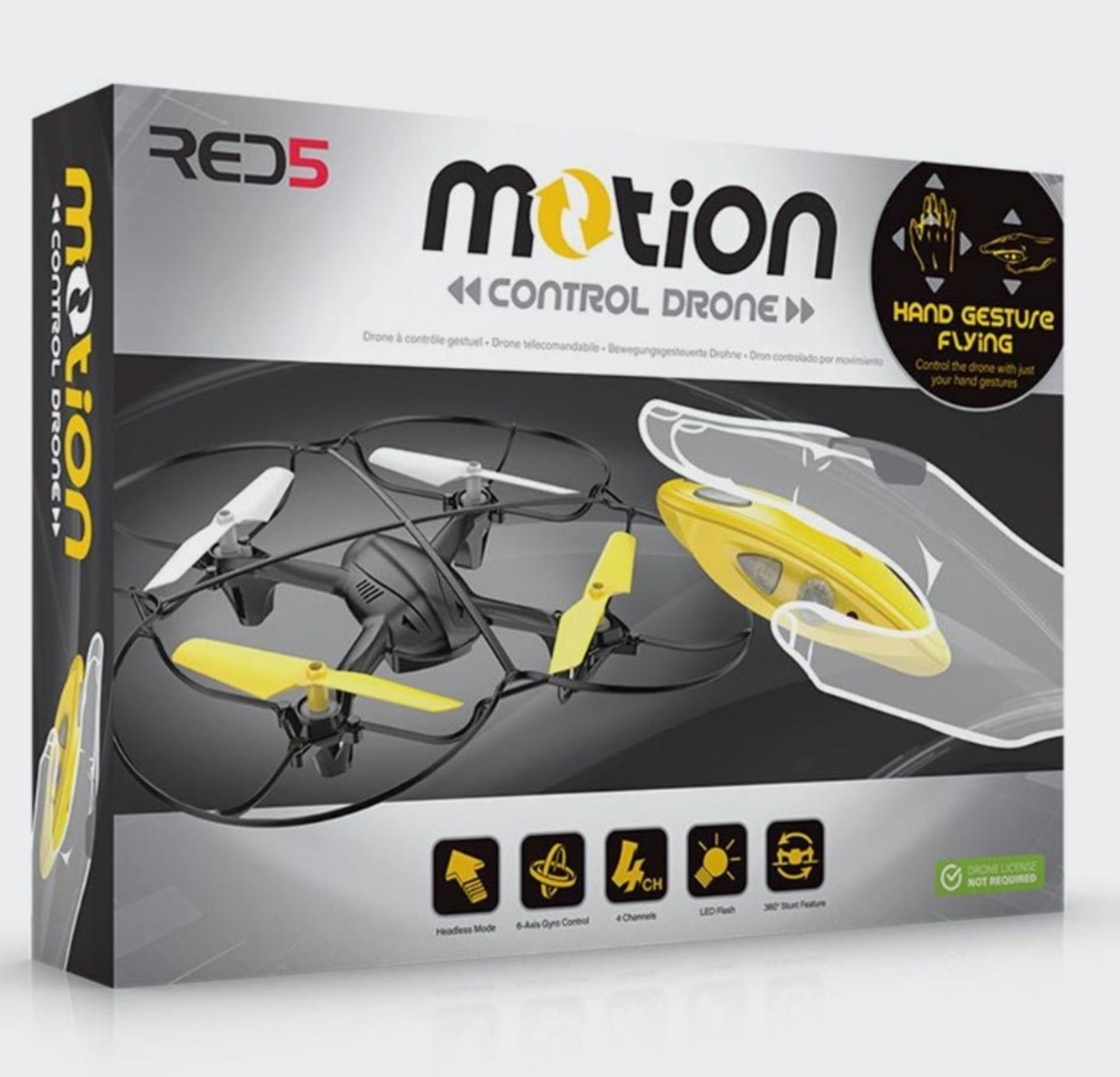 (7J) Lot RRP £600. 20x Red5 Motion Control Drone (Yellow/Black) RRP £30 Each. (Units Have Return T