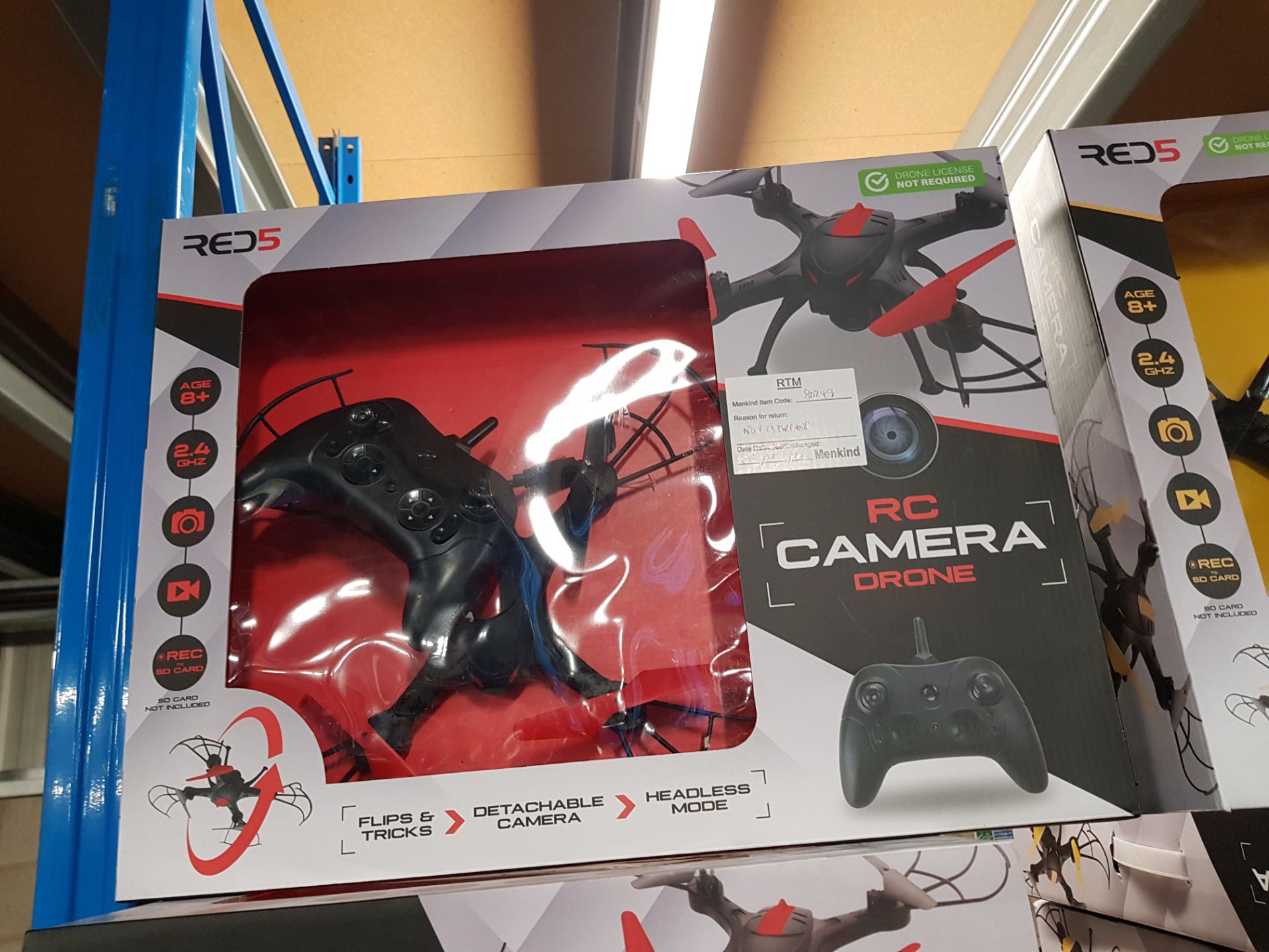 (8A) Lot RRP £225. 5x Red 5 Remote Control Camera Drone Red RRP £45 Each. (Units Have Return To Man - Image 5 of 5